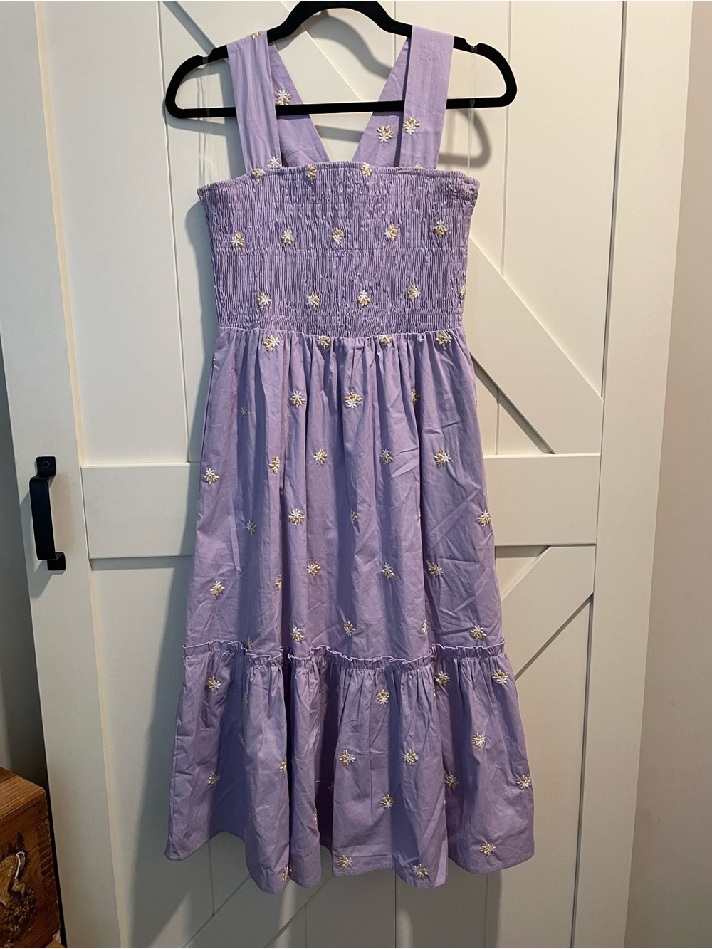 Listicle Light Lavender Floral Embroidered Sundress